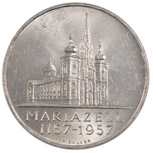 AUSTRIA, 25 Schilling, 1957, KM #2883, MS(60-62), Silver, 30, 13.00