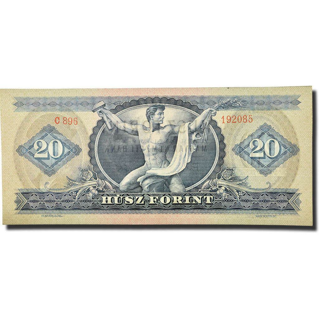 Nota, Hungria, 20 Forint, 1969, 1969-06-30, KM:169e, UNC(65-70)