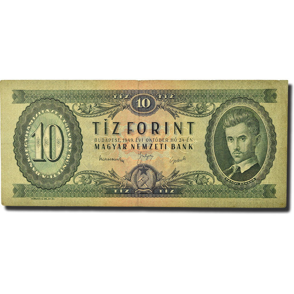 Banknote, Hungary, 10 Forint, 1949, 1949-10-24, KM:164A, VF(20-25)