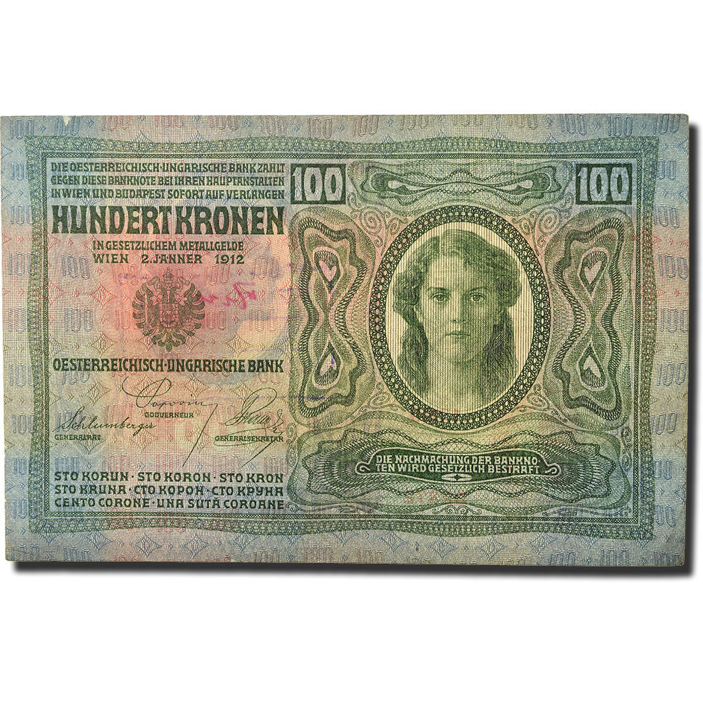Banknote, Austria, 100 Kronen, 1919, 1912-01-02, KM:55a, AU(55-58)