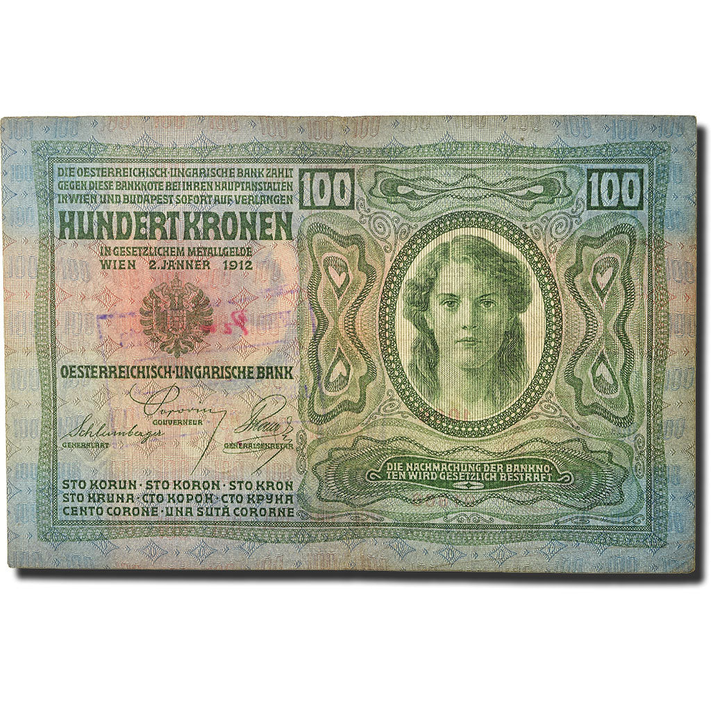 Banknote, Austria, 100 Kronen, 1919, 1912-01-02, KM:55a, AU(55-58)