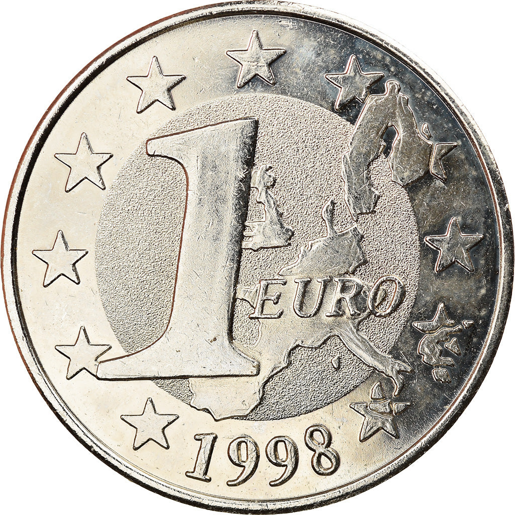 France, Token, 1 Euro de Villeneuve d'Ascq, 1998, AU(50-53), Copper-nickel
