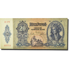 Banknot, Węgry, 20 Pengö, 1941, 1941-01-15, KM:109, UNC(63)