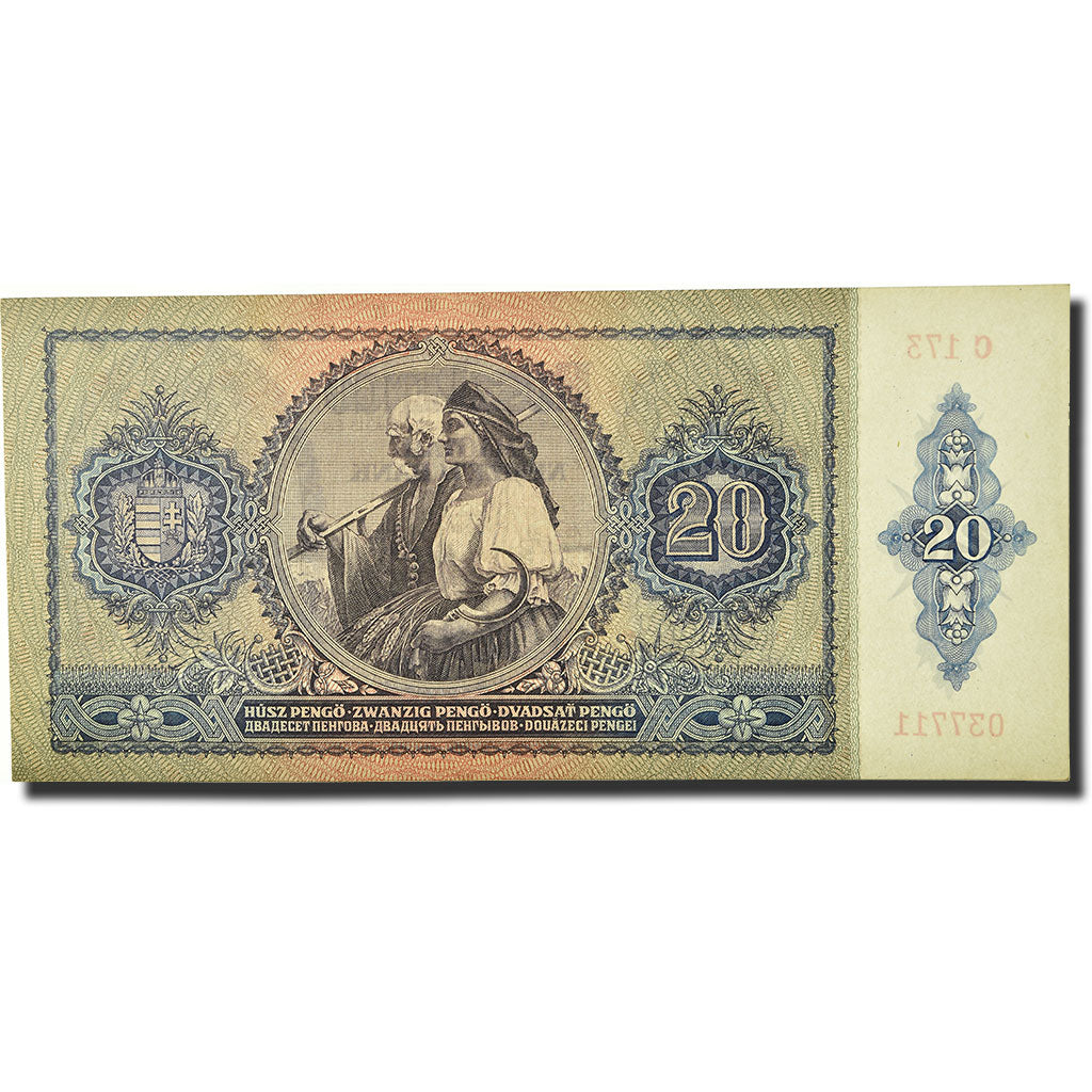 Banknote, Hungary, 20 Pengö, 1941, 1941-01-15, KM:109, UNC(63)