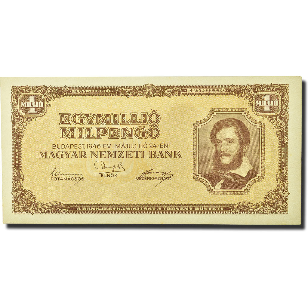 Banknote, Hungary, 1,000,000 Pengö, 1946, 1946-05-24, KM:122, UNC(63)