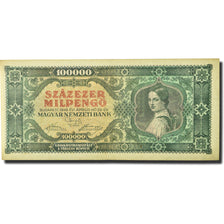 Billet, Hongrie, 100,000 Pengö, 1946, 1946-04-29, KM:121a, SPL