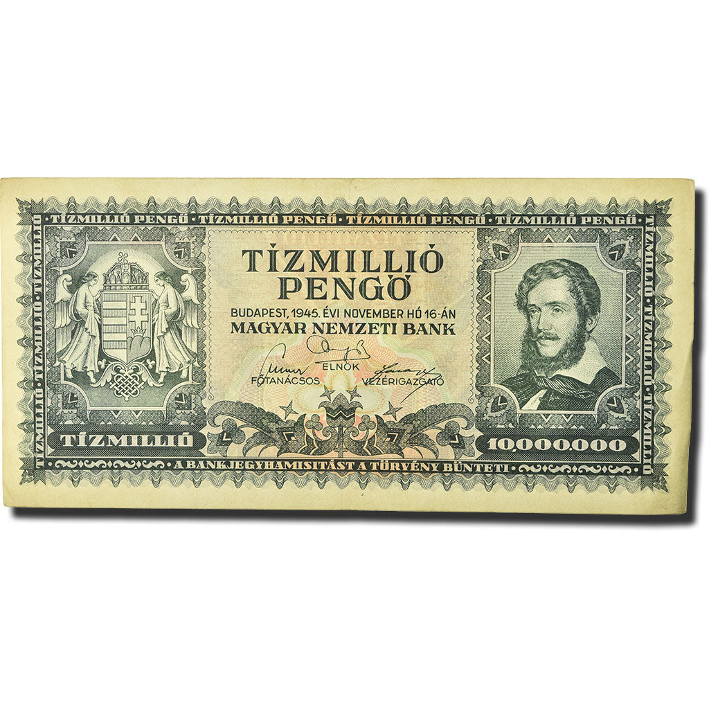 Nota, Hungria, 10,000,000 Pengö, 1945, 1945-11-16, KM:123, EF(40-45)