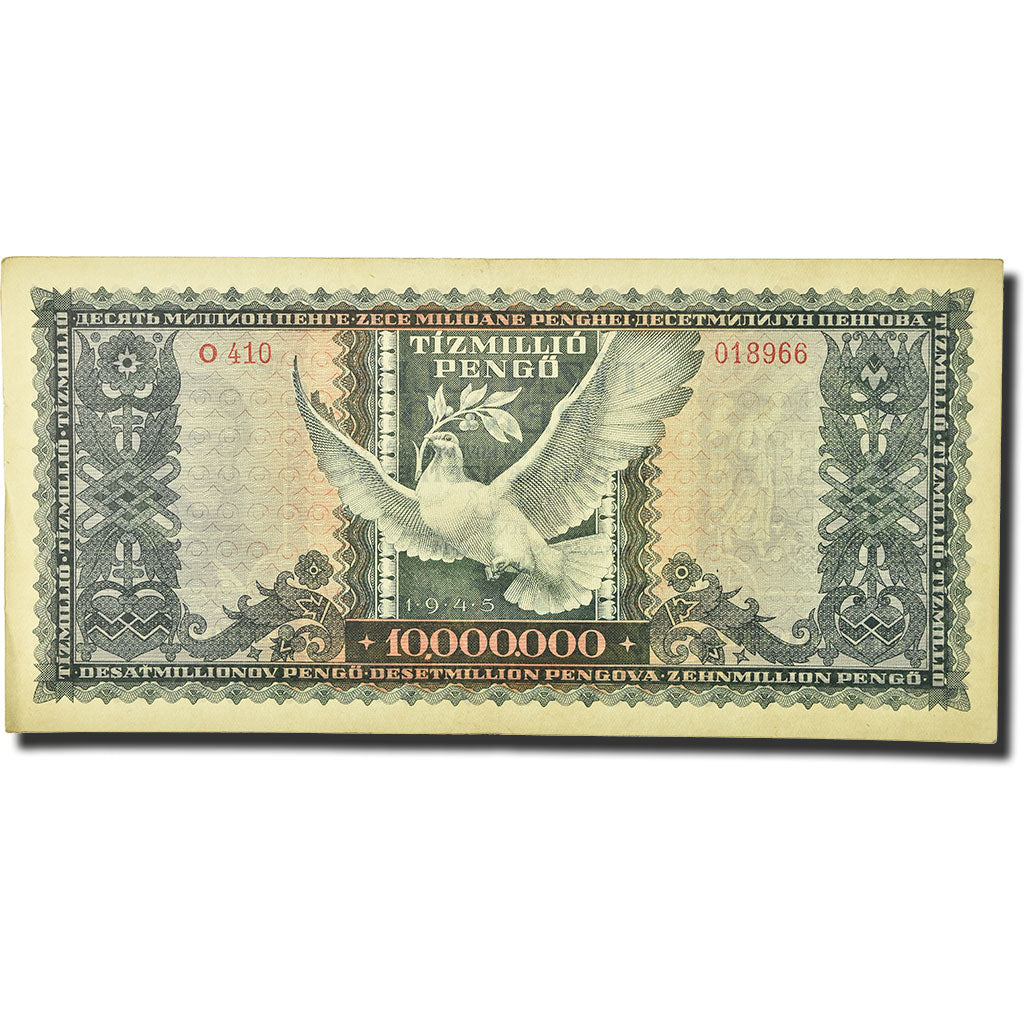 Nota, Hungria, 10,000,000 Pengö, 1945, 1945-11-16, KM:123, EF(40-45)