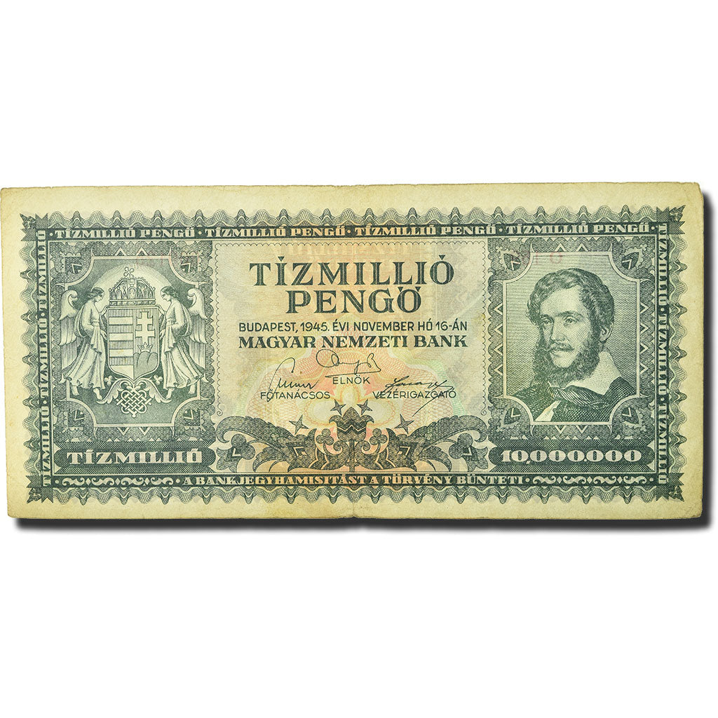 Banconote, Ungheria, 10,000,000 Pengö, 1945, 1945-11-16, KM:123, BB