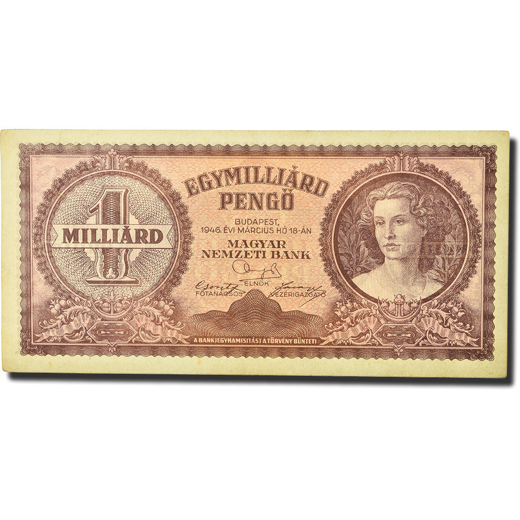 Billet, Hongrie, 1 Milliard Pengö, 1946, 1946-03-18, KM:125, SUP