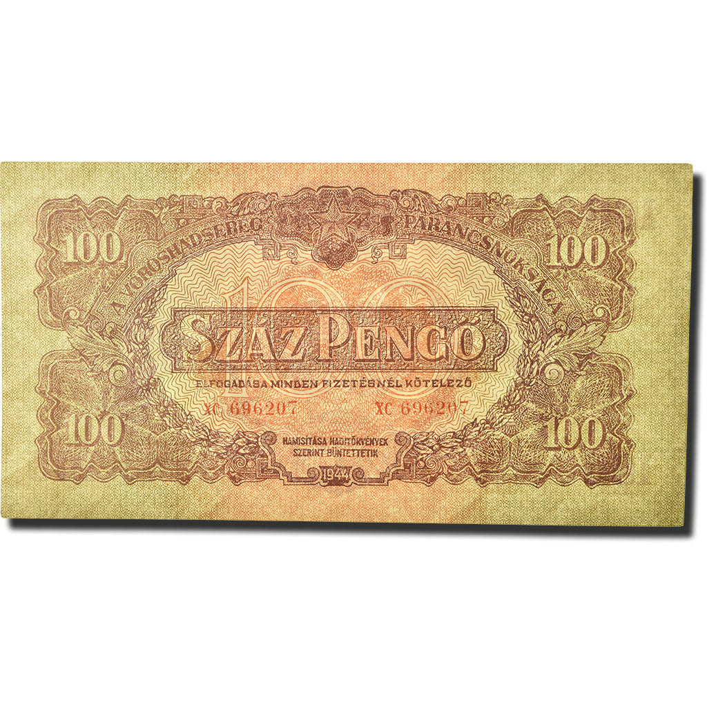 Geldschein, Ungarn, 100 Pengö, 1944, KM:M8, UNZ-