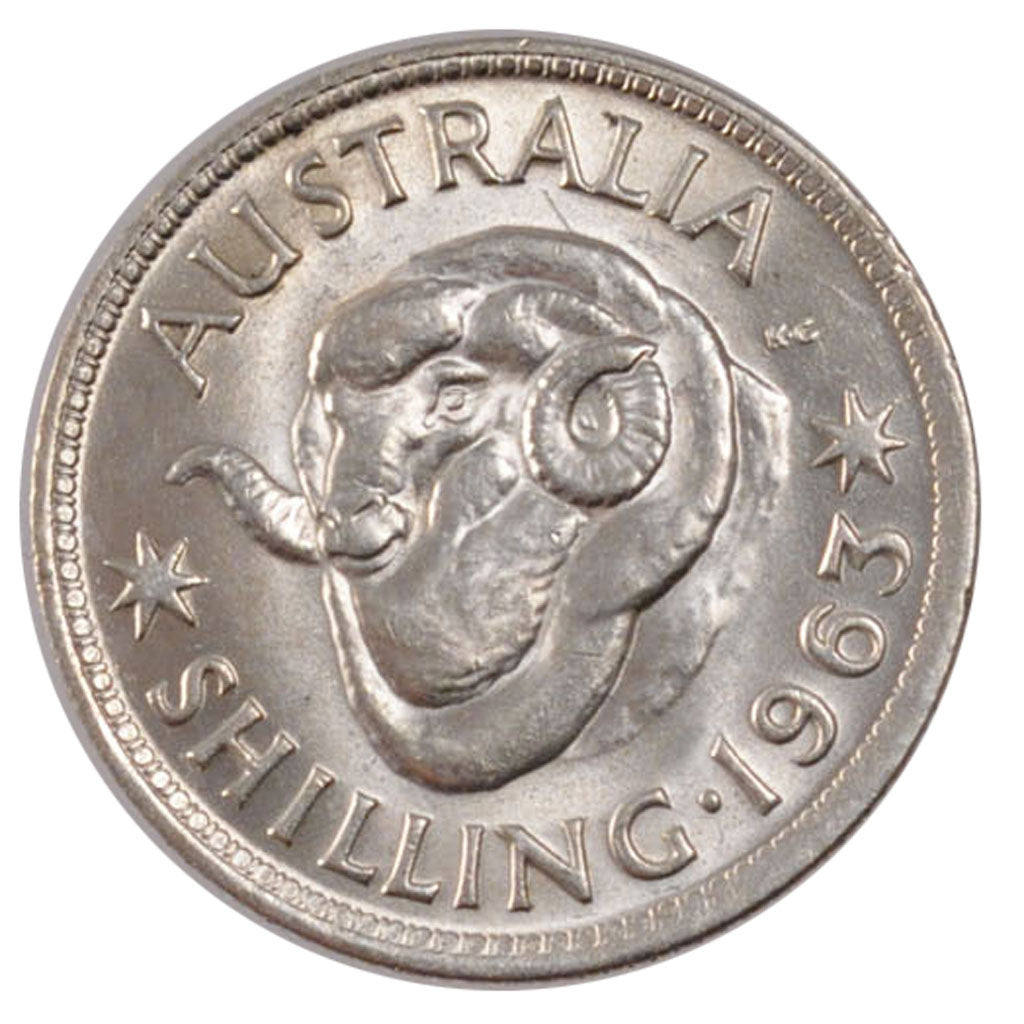 AUSTRALIA, Shilling, 1963, Melbourne, KM #59, MS(60-62), Silver, 24, 5.56