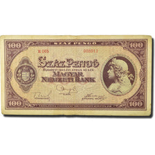 Banknote, Hungary, 100 Pengö, 1945, 1945-04-05, KM:111b, UNC(65-70)