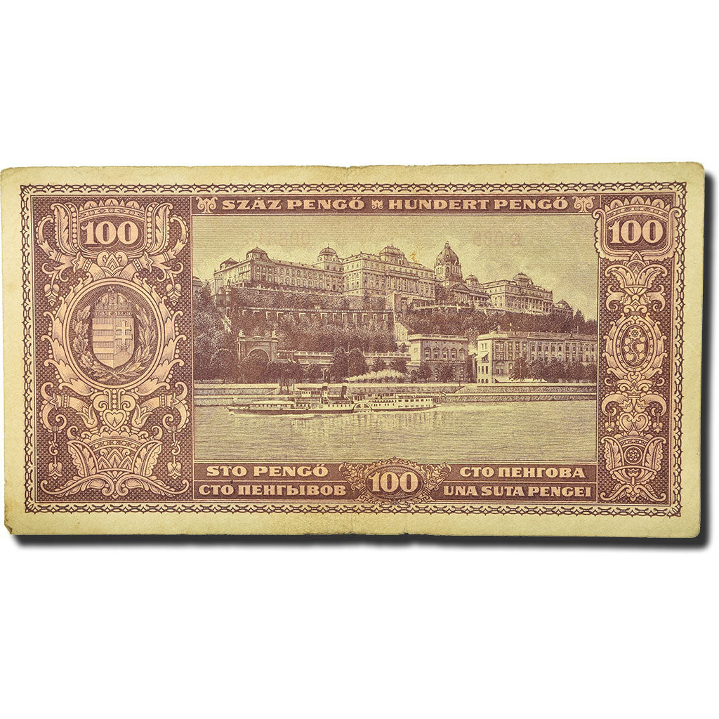 Banknote, Hungary, 100 Pengö, 1945, 1945-04-05, KM:111b, UNC(65-70)