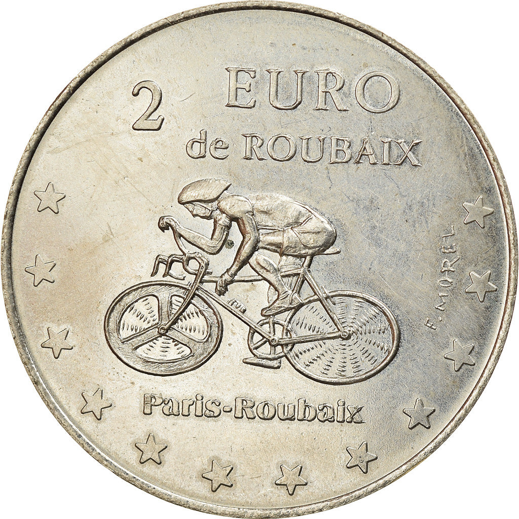 France, Token, 2 Euro de Roubaix, Paris-Roubaix, 1998, Morel, MS(60-62)