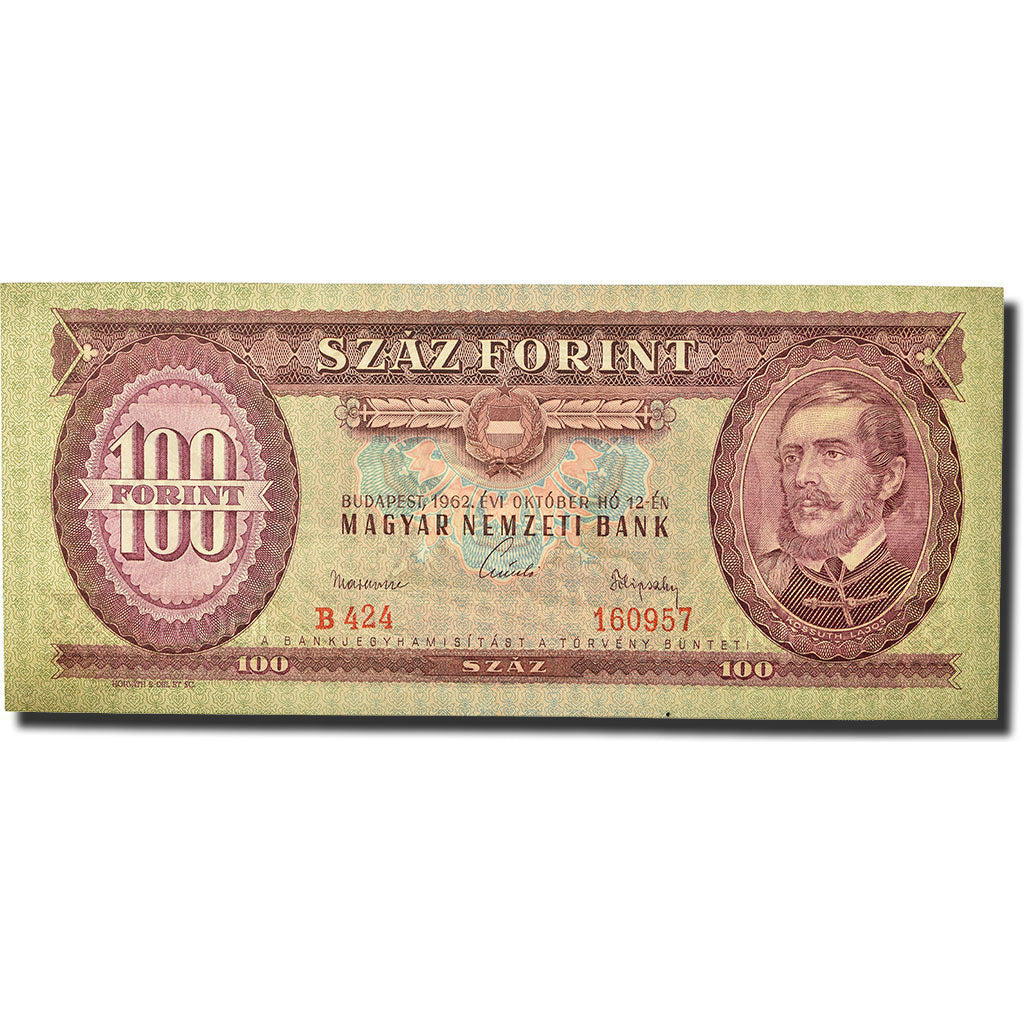 Banknote, Hungary, 100 Forint, 1962, 1962-10-12, KM:171c, UNC(65-70)