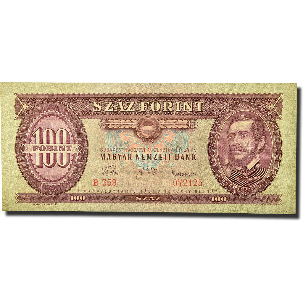 Banknote, Hungary, 100 Forint, 1960, 1960-08-24, KM:171b, UNC(63)