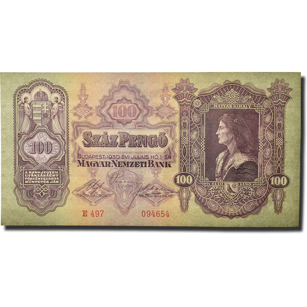 Banknote, Hungary, 100 Pengö, 1930, 1930-07-01, KM:98, UNC(65-70)