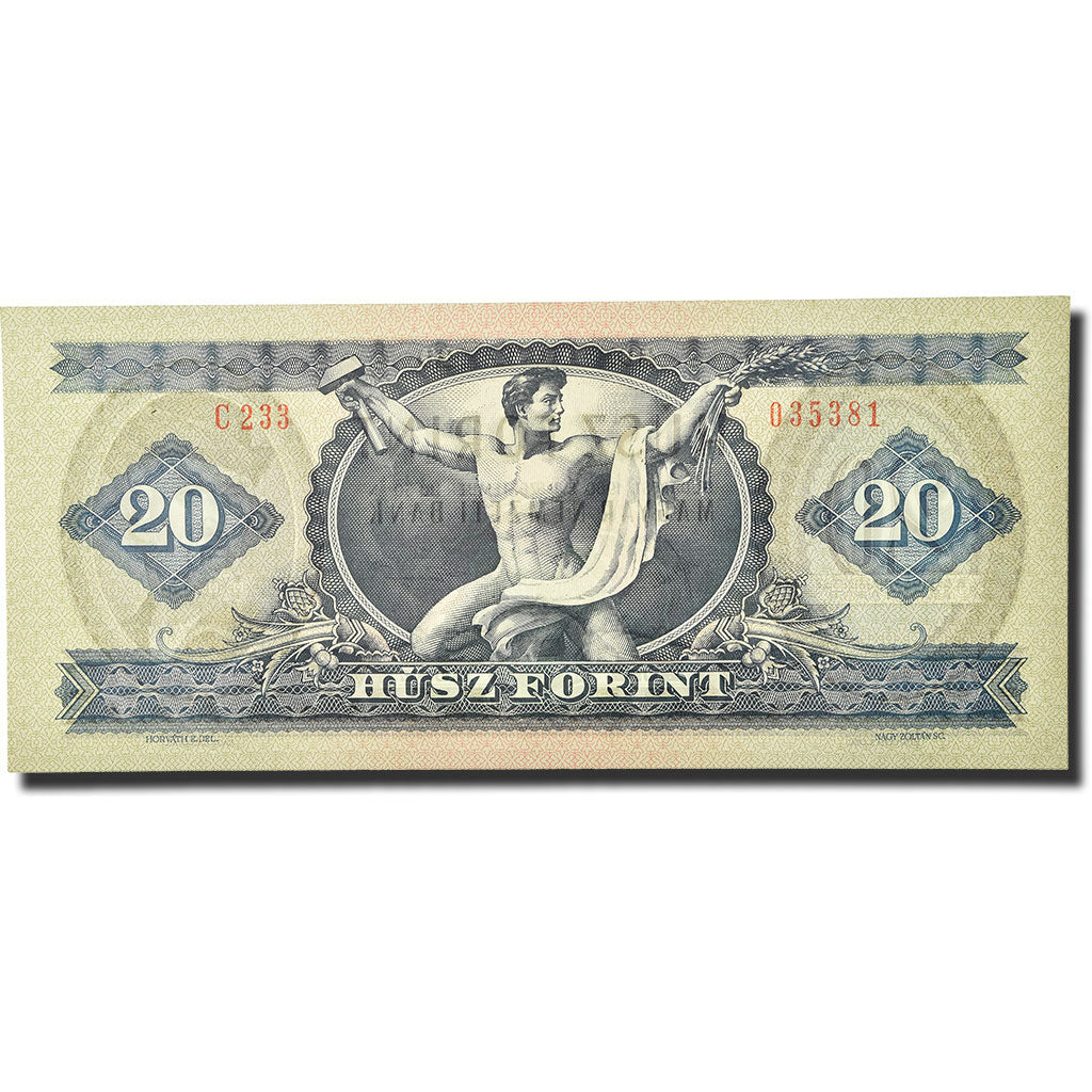Banknote, Hungary, 20 Forint, 1980, 1980-09-30, KM:169g, UNC(65-70)