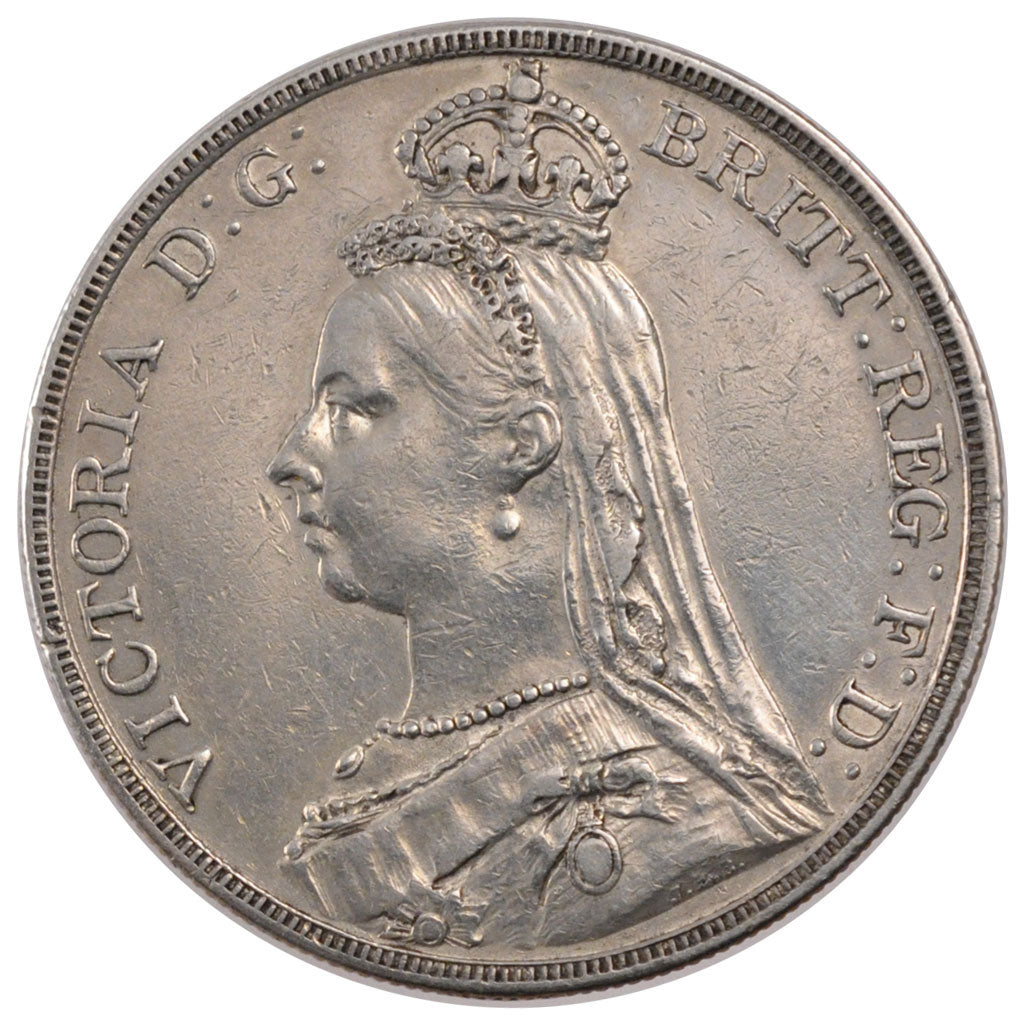 Gran Bretagna, Victoria, Crown, 1889, BB+, Argento, KM:765