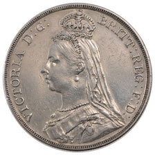 Gran Bretagna, Victoria, Crown, 1889, BB+, Argento, KM:765