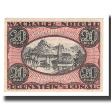 Banknot, Austria, Wachauer Notgeld Dürnstein N.Ö. Gemeinde, 20 Heller, Texte
