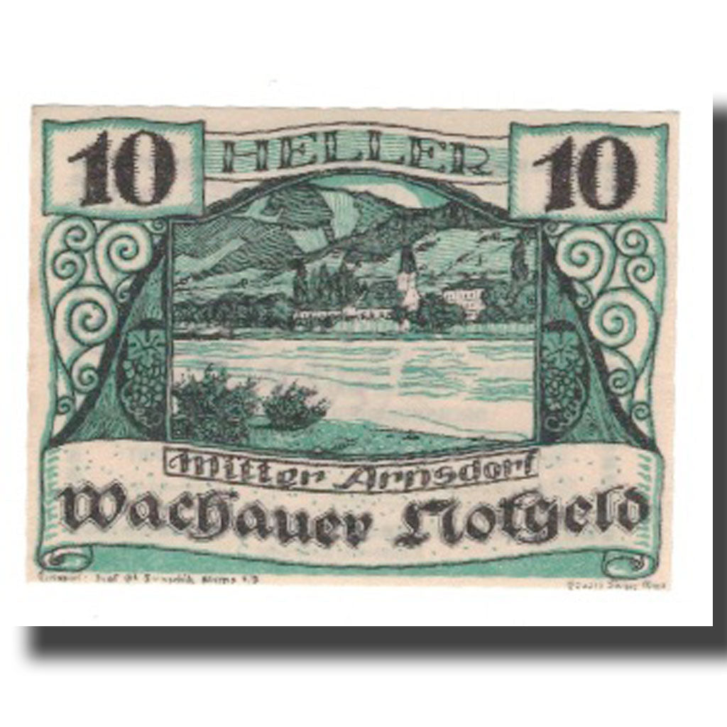 Banknote, Austria, Wachauer Notgeld Mitter-Arnsdorf Gemeinde, 10 Heller, texte