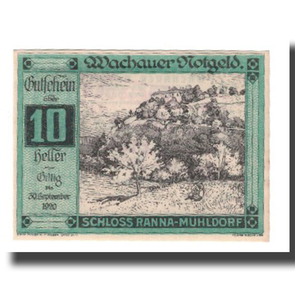 Banknote, Austria, Wachauer Notgeld Schloß Ranna-Mühldorf Gemeinde, 10 Heller