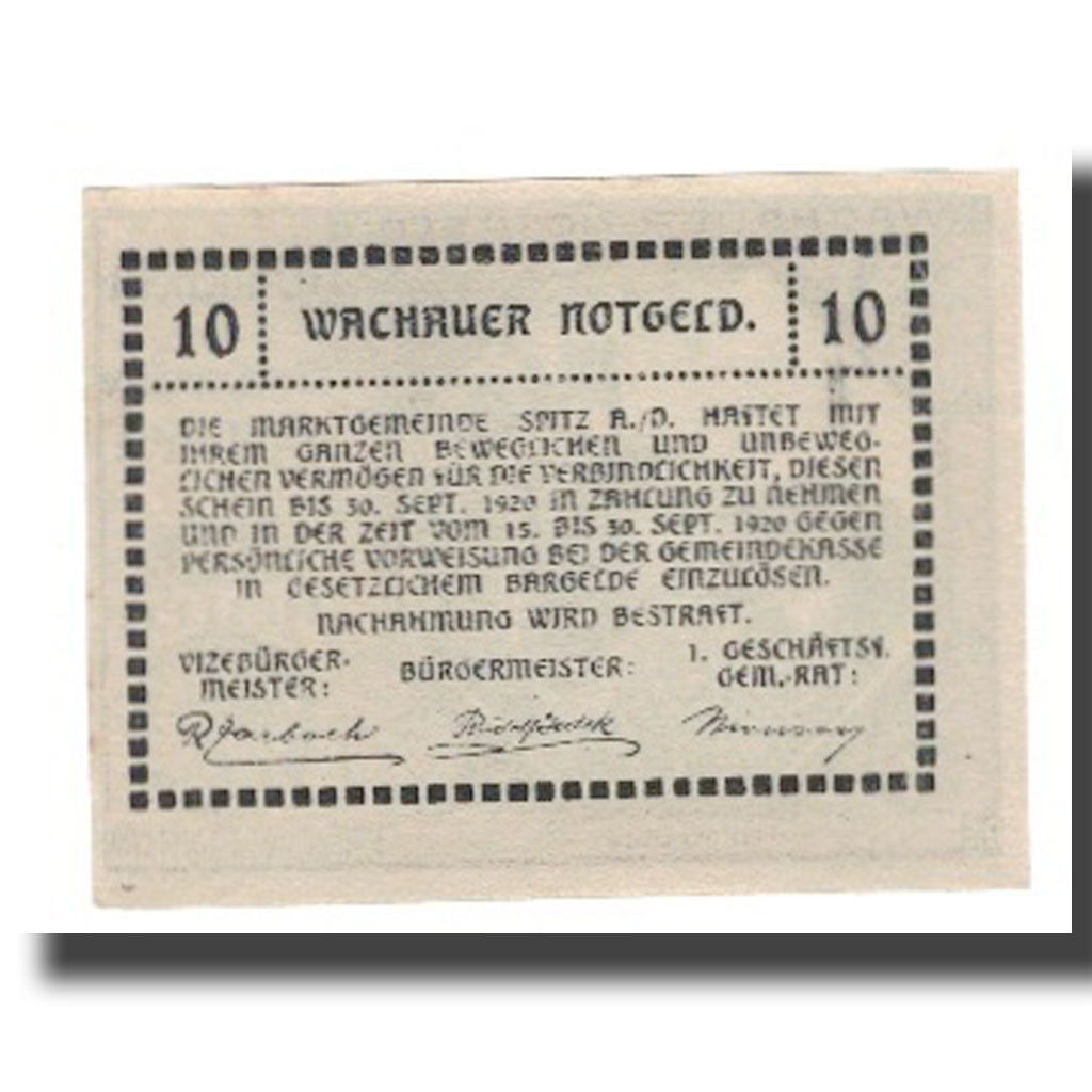 Banknote, Austria, Wachauer Notgeld St. Michael N.Ö. Gemeinde, 10 Heller