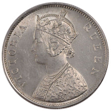 INDIA-BRITISH, 1 Rupee, 1862, KM #473.1, MS(60-62), Silver, 30.78, 11.66