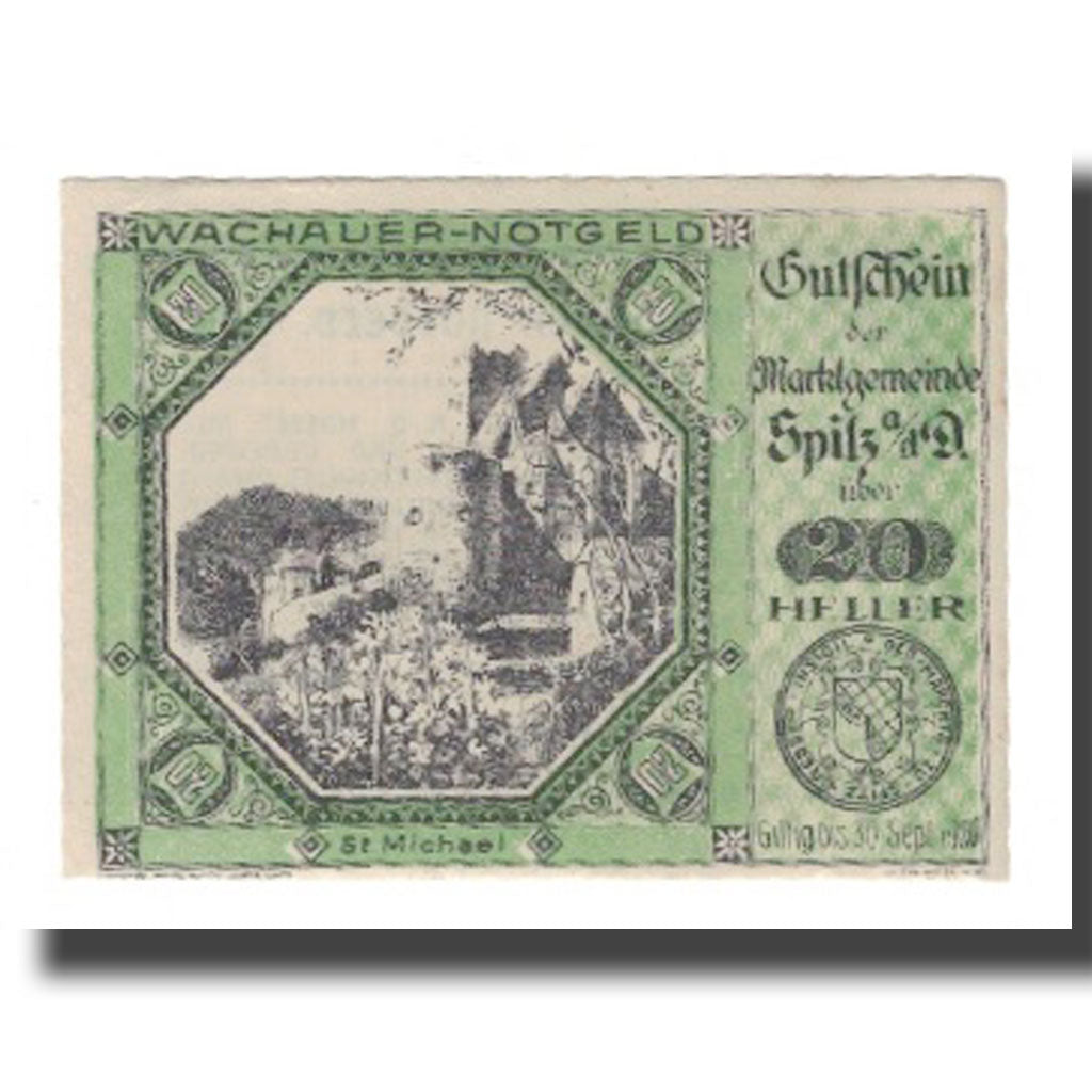 Banknote, Austria, Wachauer Notgeld St. Michael N.Ö. Gemeinde, 20 Heller, texte