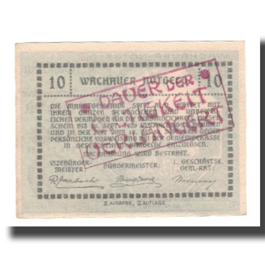 Geldschein, Österreich, Wachauer Notgeld St. Michael N.Ö. Gemeinde, 10 Heller