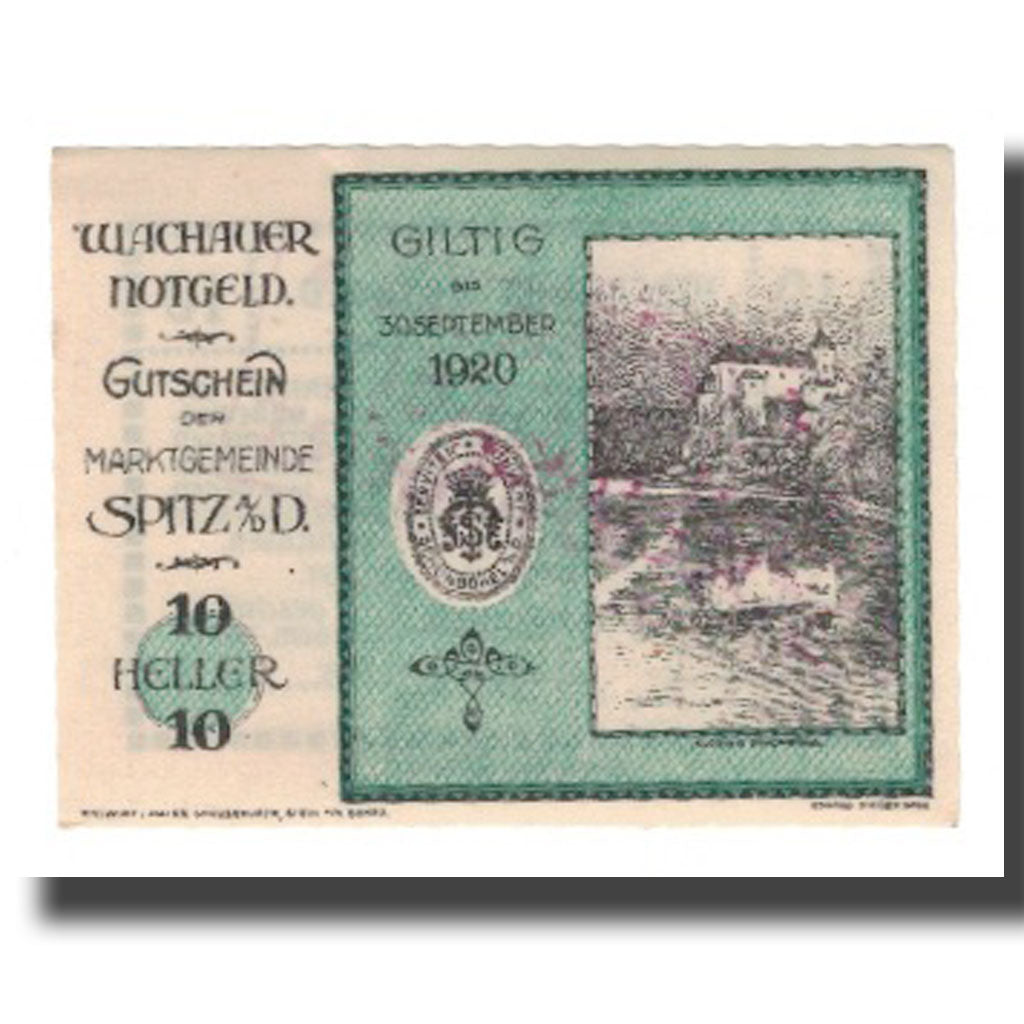 Banknote, Austria, Wachauer Notgeld Schönbühel N.Ö. Gemeinde, 10 Heller