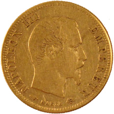 FRANCE, 5 Francs, 1857, Paris, VF(30-35), Gold, Gadoury #1001, 1.60