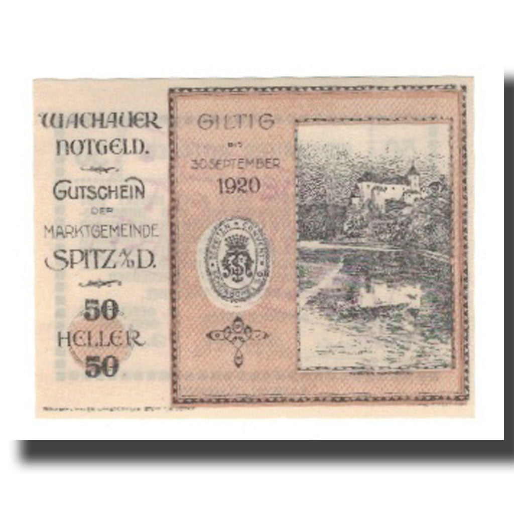 Banknote, Austria, Wachauer Notgeld Schönbühel N.Ö. Gemeinde, 50 Heller