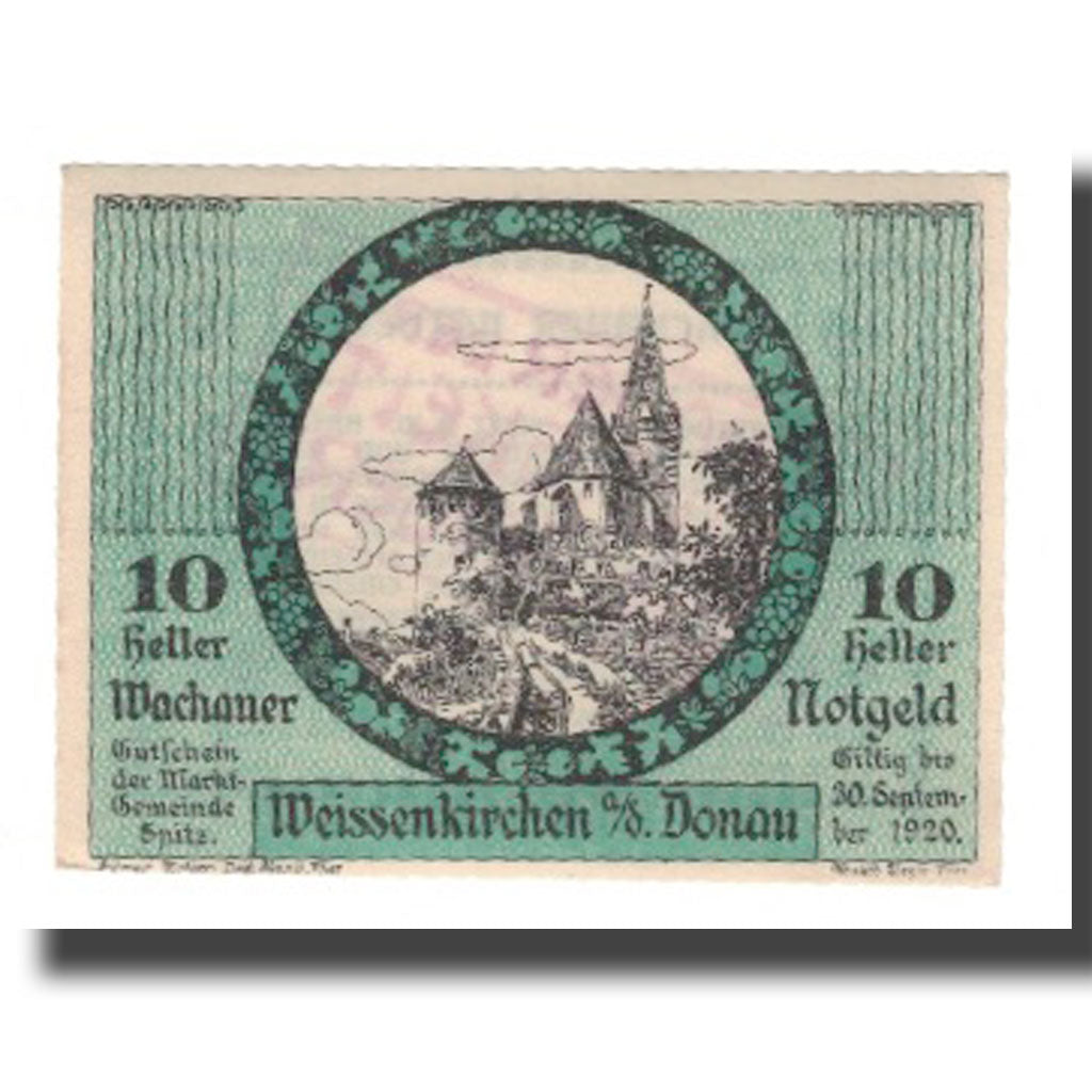 Banknote, Austria, Wachauer Notgeld Weißenkirchen Gemeinde, 10 Heller, texte 1