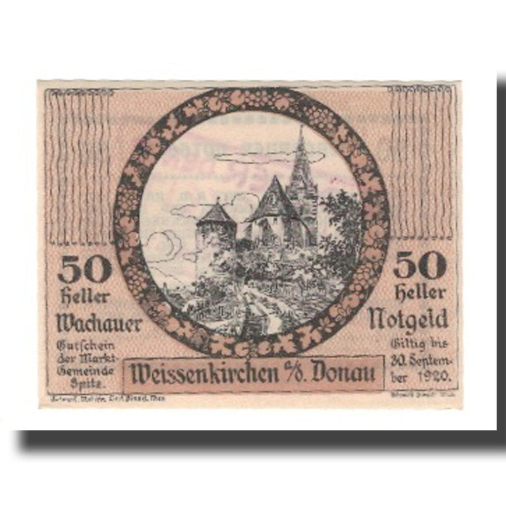 Banknote, Austria, Wachauer Notgeld Weißenkirchen Gemeinde, 50 Heller, Texte 4