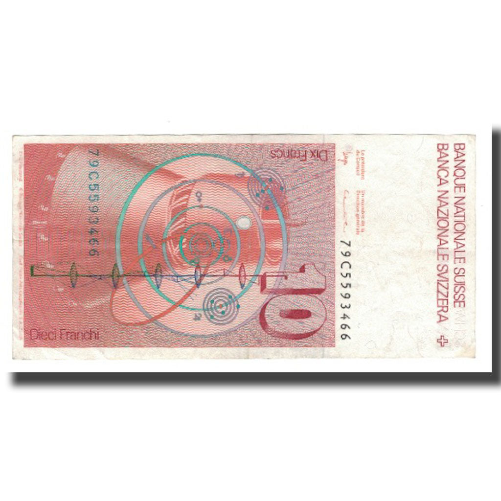 Banknote, Switzerland, 10 Franken, 1976-1979, KM:53a, EF(40-45)