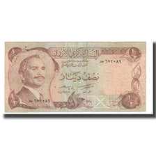 Biljet, Jordanië, 1/2 Dinar, Undated (1975-92), KM:17d, TB+