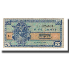 Banknote, United States, 5 Cents, Undated (1954), KM:M29a, VF(20-25)