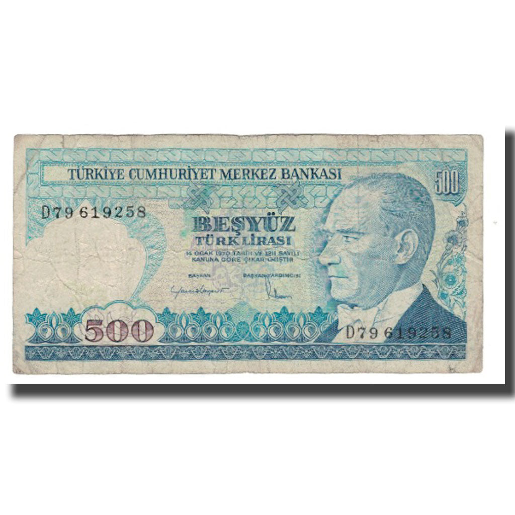 Billete, 500 Lira, 1970, Turquía, 1970-01-14, KM:195, RC+