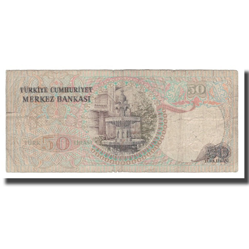 Banknot, Turcja, 50 Lira, 1970, 1970-01-14, KM:188, F(12-15)