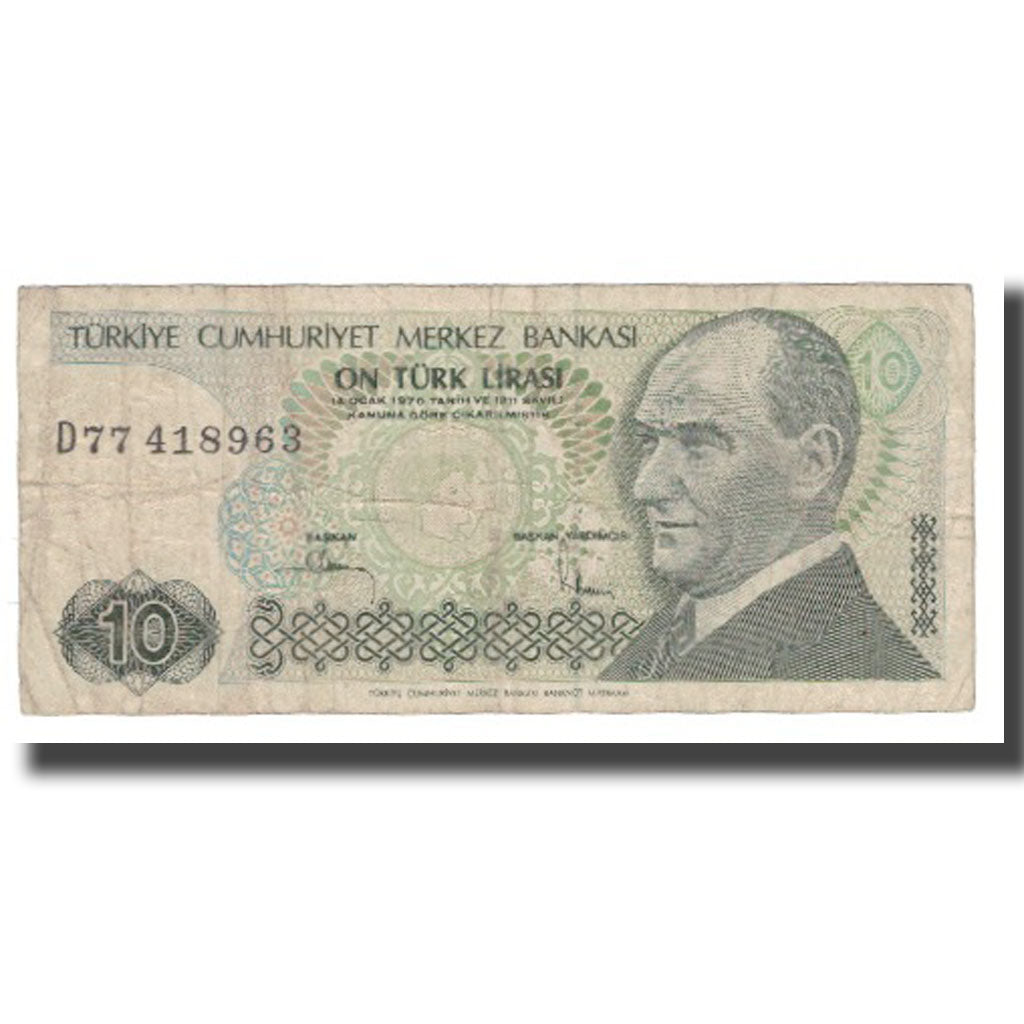 Banknote, Turkey, 10 Lira, 1970, 1970-01-14, KM:192, VF(20-25)