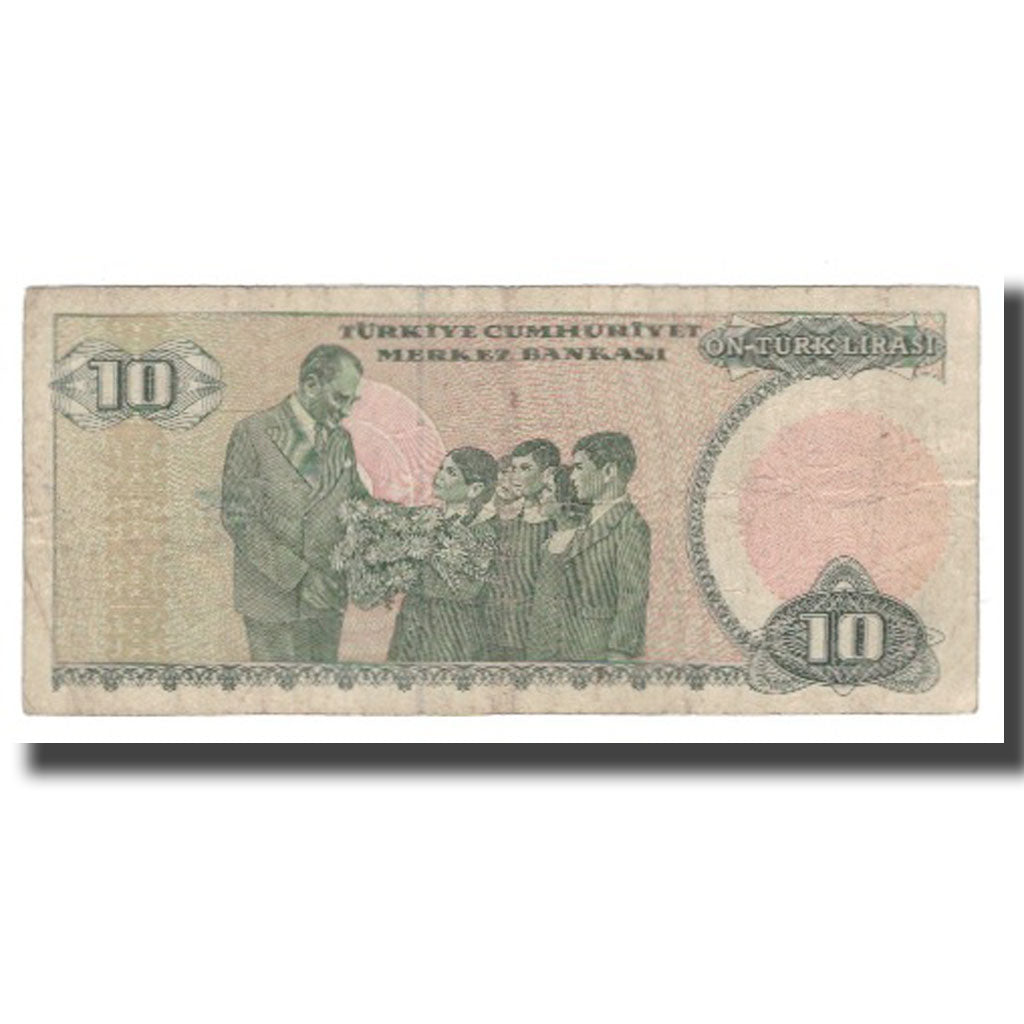 Banknote, Turkey, 10 Lira, 1970, 1970-01-14, KM:192, VF(20-25)