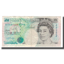 Nota, Grã-Bretanha, 5 Pounds, 1990-1992, 1990, KM:382b, VF(20-25)