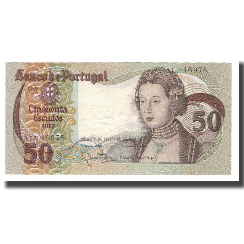 Billete, 50 Escudos, 1968-1980, Portugal, 1980-02-01, KM:174b, EBC+