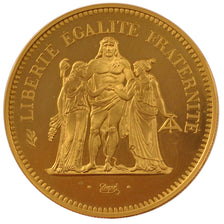 Vème République, 50 Francs Hercule piéfort en or