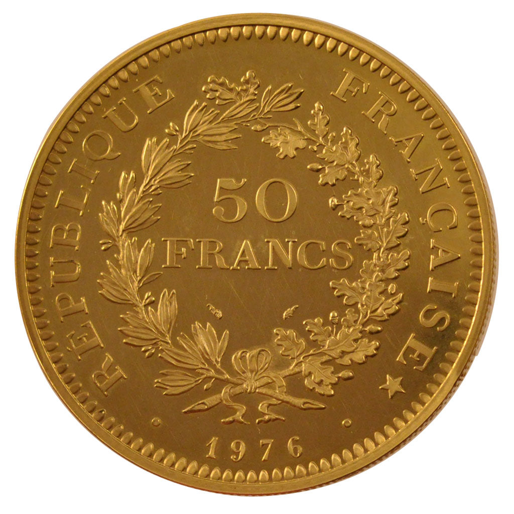 Vème République, 50 Francs Hercule piéfort en or