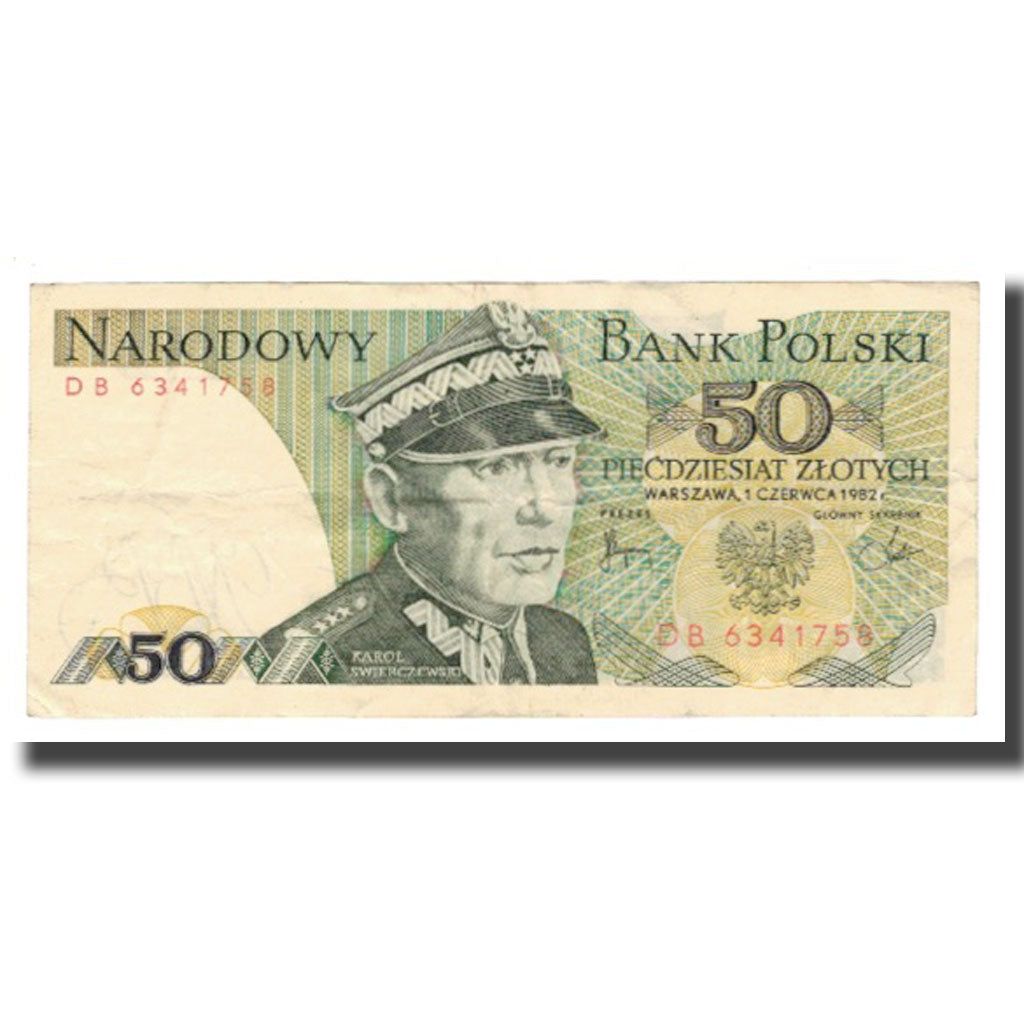 Geldschein, Polen, 50 Zlotych, 1975-1988, 1982-06-01, KM:142b, SS
