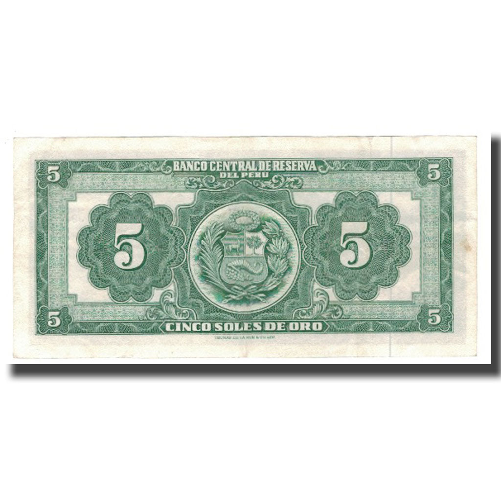 Banconote, Perù, 5 Soles De Oro, 1965, 1965-06-18, KM:83a, BB